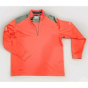 Nike Golf Tour Performance Dri-Fit 1/4 Zip Pullover XL Red Gray Prestwick CC